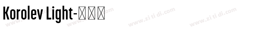 Korolev Light字体转换 Korolev Light字体转换